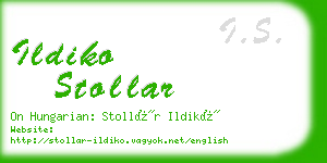 ildiko stollar business card